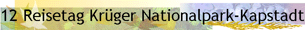 12 Reisetag Kr�ger Nationalpark-Kapstadt